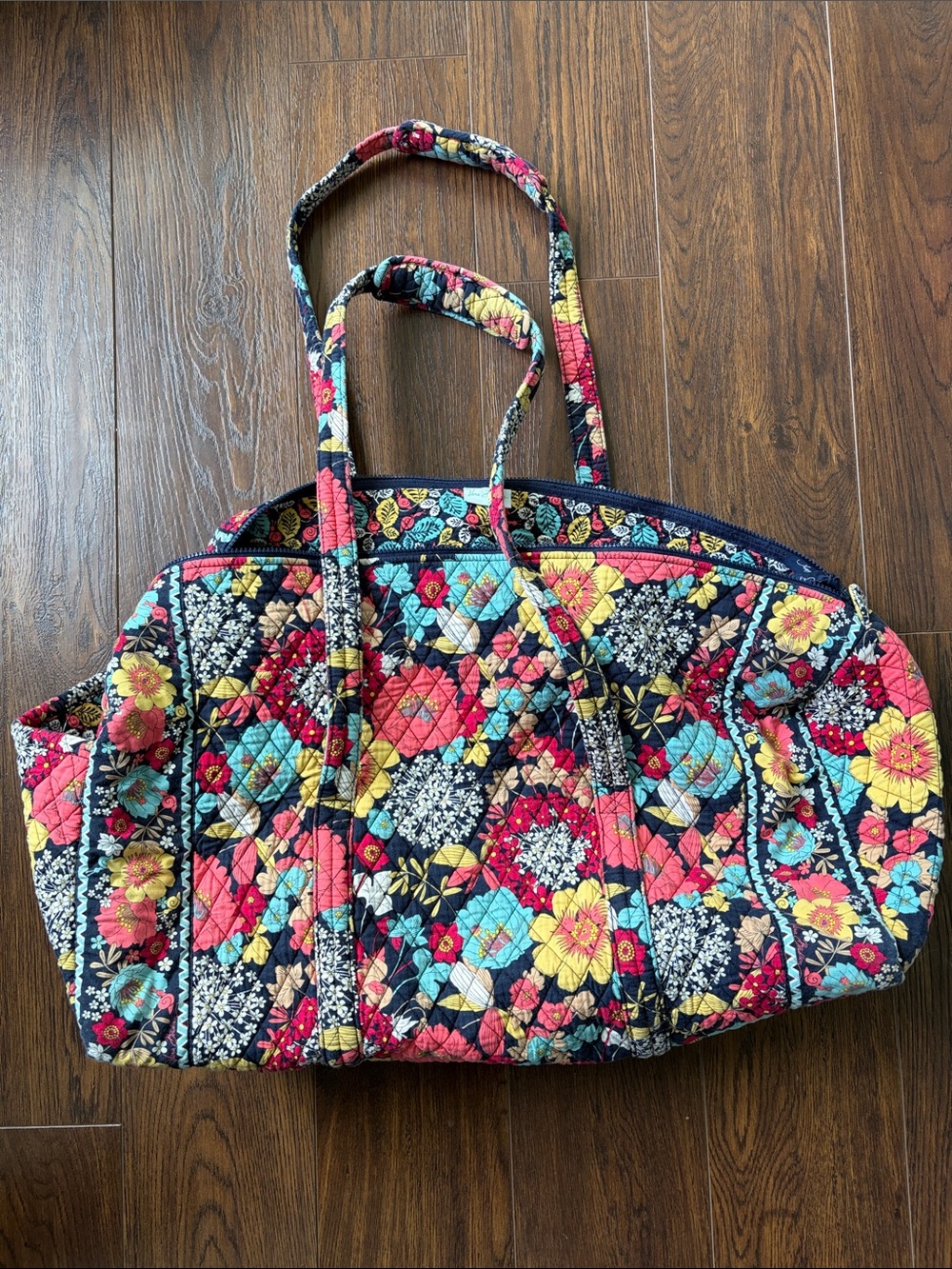 XL Vera Bradley Quilted Floral Weekender Bag